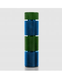 STREET AERO Custom Stackable Weighted Shift Knob - Green Top - Custom Green Top Blue Base Stackable Shift Knob