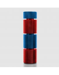 STREET AERO Custom Stackable Weighted Shift Knob - Blue Top - Custom Blue Top Red Base Stackable Shift Knob