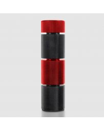 STREET AERO Custom Stackable Weighted Shift Knob - Red Top - Custom Red Top Black Base Stackable Shift Knob