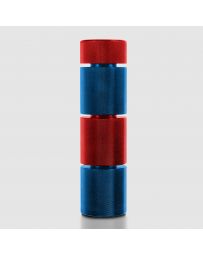 STREET AERO Custom Stackable Weighted Shift Knob - Red Top - Custom Red Top Blue Base Stackable Shift Knob