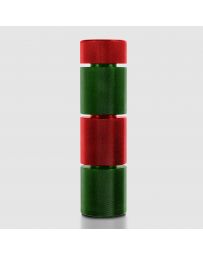 STREET AERO Custom Stackable Weighted Shift Knob - Red Top - Custom Red Top Green Base Stackable Shift Knob