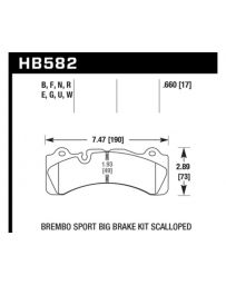 Hawk HPS Performance Brake Pad Set HB582F.660