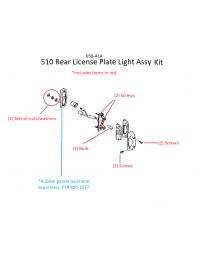 License Plate Light Repair Kit Screws and Bulb 510 1970-73