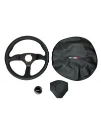 Nissan OEM Nismo Competition Steering Wheel - 350mm (Leather, Center Pad, Horn Button, Leather Storage Cover)