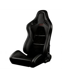 BRAUM FALCON-S Reclinable Composite Seats Black Leatherette Alcantara Inserts Carbon Fiber Composite Honeycomb – Priced Per Pair