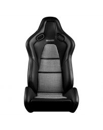 BRAUM FALCON-S Reclinable Composite Seats Black Leatherette Houndstooth Fabric Carbon Fiber Composite Honeycomb Priced Per Pair