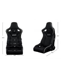 BRAUM ELITE-R Series Sport Reclinable Seats (Black Cloth Black Trim) – Priced Per Pair