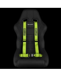 BRAUM Racing Harnesses 4 PT - Racing Harness 2” Strap Lime Green - Priced Per Harness