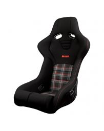 BRAUM FALCON-R Series Fixed Back Bucket Composite Seat Black Red Plaid - Priced Per Seat