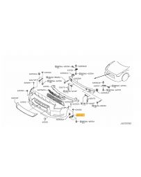 R35 GT-R Nissan OEM Bracket-Front Bumper LH passenger side