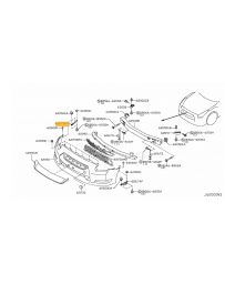 R35 GT-R Nissan OEM Bracket-Front Bumper RH driver side