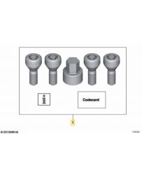 Genuine BMW OEM Wheel Locks Set - M14x1.25mm