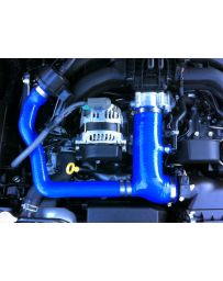 Toyota GT86 AVO 12-15 Subaru BRZ Wire Reinforced Silicone Air Intake Hose - Blue S6Z12E4POBLUJ