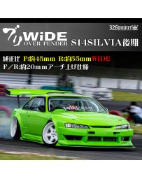 326POWER Buri Wide Nissan S14 Kouki Over Fenders - Front Fenders (1 Pair)