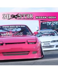 326POWER Nissan 180SX 3D ☆ STAR Aero 3-piece Set - Front