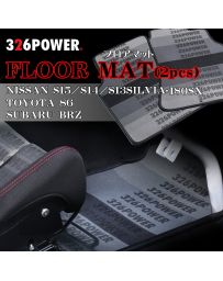 326POWER Nissan 180SX/S13/S14/S15, Toyota 86/Subaru BRZ Floor Mats Right Hand Drive only - Nissan S14/S15