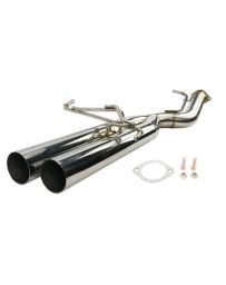 ISR Performance Series II - EP Dual Tip Blast Pipe Exhaust System - Non Resonated - Nissan 240sx 95-98