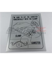 300zx Z32 Blaster Z Plate-Caution Spare Tire Decal