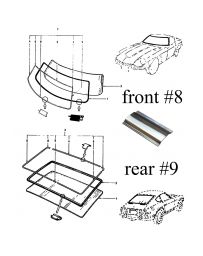 TORQEN Datsun 240z 260z 280z Stainless Steel The Center Trim for Windshield or Rear Hatch 1970-1978