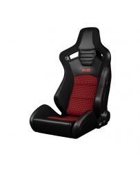 BRAUM ELITE-S SERIES RACING SEATS (Black Leatherette Red Houndstooth) - Priced Per Pair