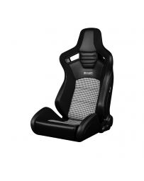 BRAUM ELITE-S SERIES RACING SEATS (Black Leatherette Black Houndstooth) - Priced Per Pair