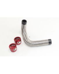 Kameari Stainless Mesh Radiator Upper Hose & Band Set Red - S30 L28