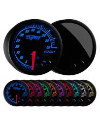 GlowShift Elite 10 Color 60 PSI Boost Gauge