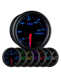 GlowShift Black 7 Color 60 PSI Boost Gauge