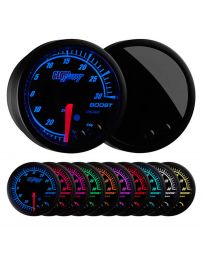 GlowShift Elite 10 Color 30 PSI Boost/Vacuum Gauge