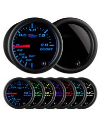 GlowShift Tinted 7 Color BAR Boost/Vacuum Gauge