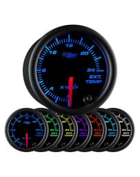 GlowShift Black 7 Color 2400° F Exhaust Gas Temperature Gauge