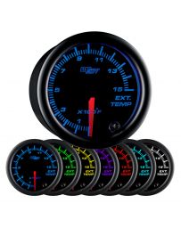 GlowShift Black 7 Color 1500° F Pyrometer EGT Gauge