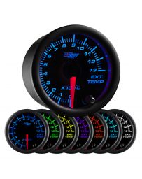 GlowShift Black 7 Color 1300° Celsius Exhaust Gas Temperature Gauge