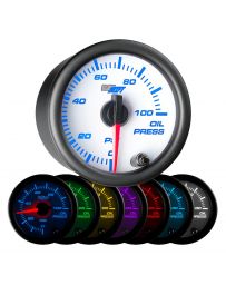 GlowShift White 7 Color Oil Pressure Gauge