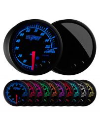 GlowShift Elite 10 Color 100 PSI Fuel Pressure Gauge