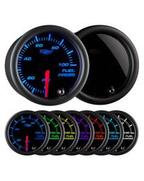 GlowShift Tinted 7 Color 100 PSI Fuel Pressure Gauge