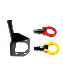 M&M Honda CIVIC FD2 rear foldable tow hook yellow