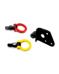 M&M Honda CIVIC FD2 front foldable tow hook yellow