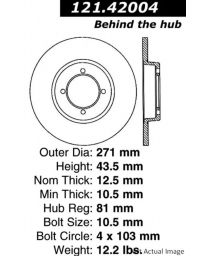 240z Centric C-Tek Standard Brake Rotor 121.42004