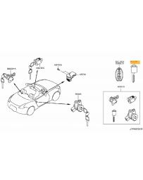 370z Z34 Nissan OEM metal mechanical key - BLANK