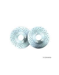 300zx Z32 P2M Front Brake Rotor Pair, Drilled / Slotted, 26mm - 1990 Non-Turbo