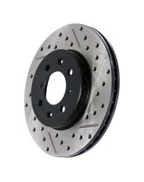 300zx Z32 Centric Disc Brake Rotor STOPTECH SPORT CRYO-TREATED CROSS-DRILLED & SLOTTED DISC BRAKE ROTORS Front Right