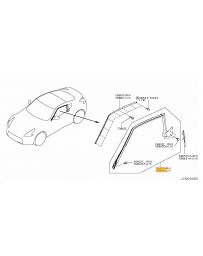 370z Z34 Nissan OEM Body Side Weatherstrip, LH