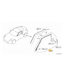 370z Z34 Nissan OEM Body Side Weatherstrip, RH