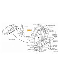 370z Z34 Nissan OEM Front Pillar Exterior Finisher LH - G41