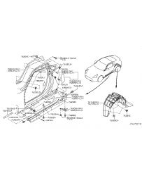 370z Z34 Nissan OEM Front Pillar Exterior Finisher RH - G41