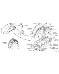 370z Z34 Nissan OEM Front Pillar Exterior Finisher RH - RAE