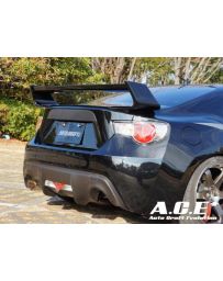 AutoCraft Rear Wing (86/BRZ) 5863 5864 5865 - FRP, black gel finish (unpainted)