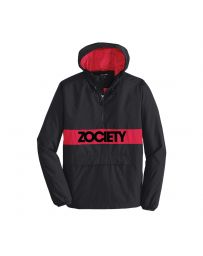 ZOCIETY ZIPPED POCKET ANORAK JACKET - BLACK