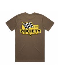 ZOCIETY RACING CREW TEE - WALNUT